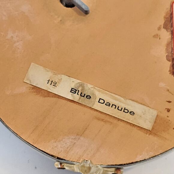 Vintage Prague Musical Powder Box Silver Tone Floral Lid 6" Plays Blue Danube - Picture 11 of 16